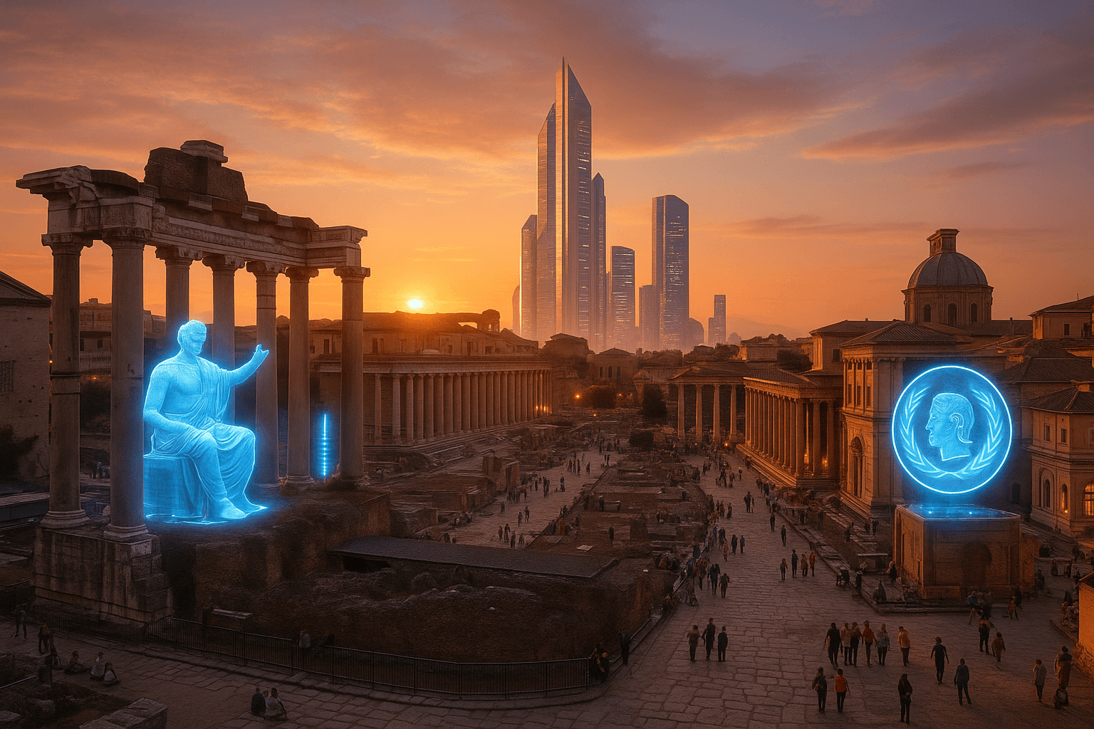 Futuristic Roman forum